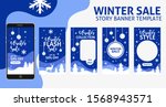 winter sale social media story... | Shutterstock .eps vector #1568943571