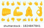  hand gesture emojis icons... | Shutterstock .eps vector #1824847841