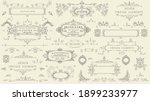 decorative vintage set of thin... | Shutterstock .eps vector #1899233977