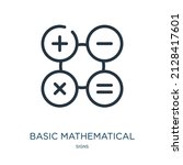 basic mathematical symbols thin ... | Shutterstock .eps vector #2128417601