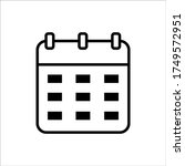 calendar and date icon set | Shutterstock .eps vector #1749572951