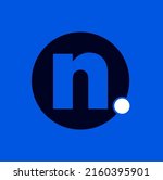 n with white dot. n brand... | Shutterstock .eps vector #2160395901