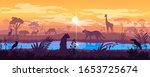 panoramic african landscape... | Shutterstock .eps vector #1653725674