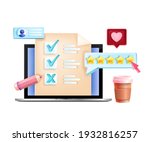online vector survey  internet... | Shutterstock .eps vector #1932816257