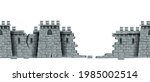 Stone Castle Wall  Vector...