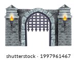 Castle Wrought Iron Vector Gate ...