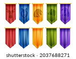 game team flag set  vector... | Shutterstock .eps vector #2037688271