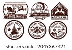 Christmas Mail Stamp  Vector...