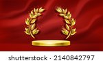 golden award laurel wreath... | Shutterstock .eps vector #2140842797