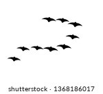 flying bats. halloween... | Shutterstock .eps vector #1368186017