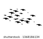 flying bats. halloween... | Shutterstock .eps vector #1368186134