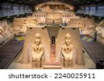 Small photo of Tottori Japan 1st Dec 2022: Tottori Sand Dunes the Sand Museum, the only indoor museum exhibited sand sculpture specially. The theme is "Travel around the world in sand - Egypt"