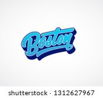 boston hand written city name... | Shutterstock .eps vector #1312627967