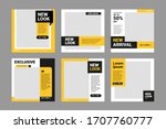 set of editable square banner... | Shutterstock .eps vector #1707760777