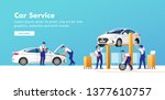 auto service and repair. cars... | Shutterstock .eps vector #1377610757