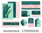 tropical leaves set of wedding... | Shutterstock .eps vector #1720550134