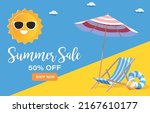 3d realistic summer time... | Shutterstock .eps vector #2167610177