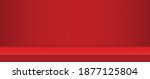 empty modern red studio... | Shutterstock .eps vector #1877125804