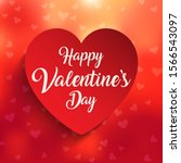 happy valentine's day design in ... | Shutterstock .eps vector #1566543097