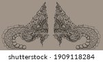 naga thai dragon isolate on... | Shutterstock .eps vector #1909118284