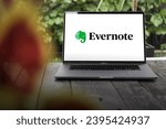 Small photo of WROCLAW, POLAND - NOVEMBER 29, 2023:Evernote logo, note-taking and task-management application, displayed on MacBook Pro screen