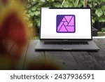 Small photo of WROCLAW, POLAND - FEBRUARY 23, 2024:Affinity Photo logo, raster graphics editor developed by Serif Ltd. for iOS, macOS, and Windows, displayed on MacBook Pro screen