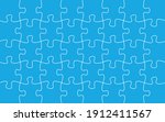 30 jigsaw pieces template.... | Shutterstock .eps vector #1912411567