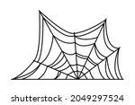 spider web symbols  realistic... | Shutterstock .eps vector #2049297524