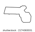 massachusetts state map. us... | Shutterstock .eps vector #2174383031