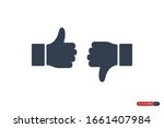 hand thumb up and hand thumb... | Shutterstock .eps vector #1661407984