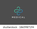 modern healthcare medical logo. ... | Shutterstock .eps vector #1865987194