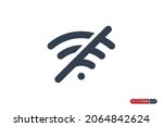 no internet connection icon.... | Shutterstock .eps vector #2064842624