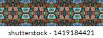 ethnic embroidery. seamless... | Shutterstock . vector #1419184421