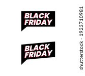 Black Friday Speech Icon Label...