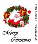 merry christmas greetings ... | Shutterstock . vector #1585415071