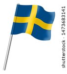 flag of sweden isolated on a... | Shutterstock . vector #1473683141