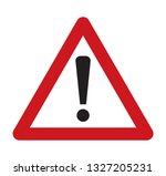 danger triangle sing icon red... | Shutterstock .eps vector #1327205231