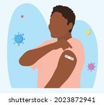 people showing vaccinated arm.... | Shutterstock .eps vector #2023872941