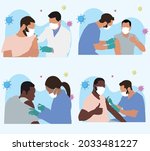 group of people and doctor... | Shutterstock .eps vector #2033481227
