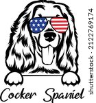 Cocker Spaniel Peeking Dog With ...