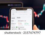 Amd Stock Price On The Screen...