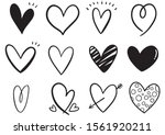 collection set of hand drawn... | Shutterstock .eps vector #1561920211