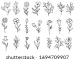 collection forest fern... | Shutterstock .eps vector #1694709907
