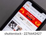 Small photo of Vancouver, CANADA - Mar 8 2023 : An US-based online marketplace Temu website seen in an iPhone. Temu, LLC is a subsidiary of China based PDD Holdings Inc., (which also owns Pinduoduo)