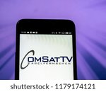 Small photo of KIEV, UKRAINE Sept 13, 2018: COMSAT (Communications Satellite Corporation) logo seen displayed on smart phone