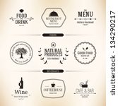 label set for restaurant menu... | Shutterstock .eps vector #134290217