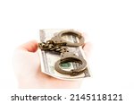 Image Of Money Handcuffs Hand...