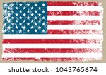 grunge american flag.vector... | Shutterstock .eps vector #1043765674