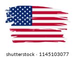 grunge flag of united states... | Shutterstock .eps vector #1145103077