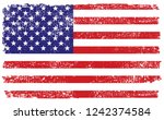 vintage american flag... | Shutterstock .eps vector #1242374584